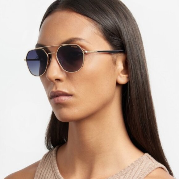 CARRERA303/S 0W97 9O Sunglasses Gold Aviator Frame, Grey Lenses - Picture 3 of 11